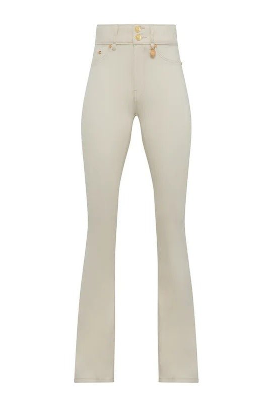 Young Ideas & Henmores -High Rise Flared Jean -Oatmeal -14S