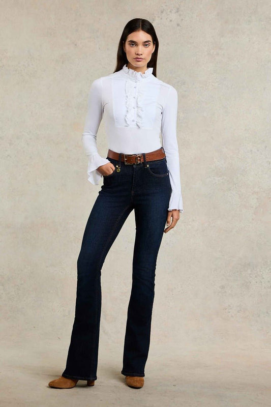 Young Ideas/Henmores - High Rise Flared Jean - Deep Indigo - 10S