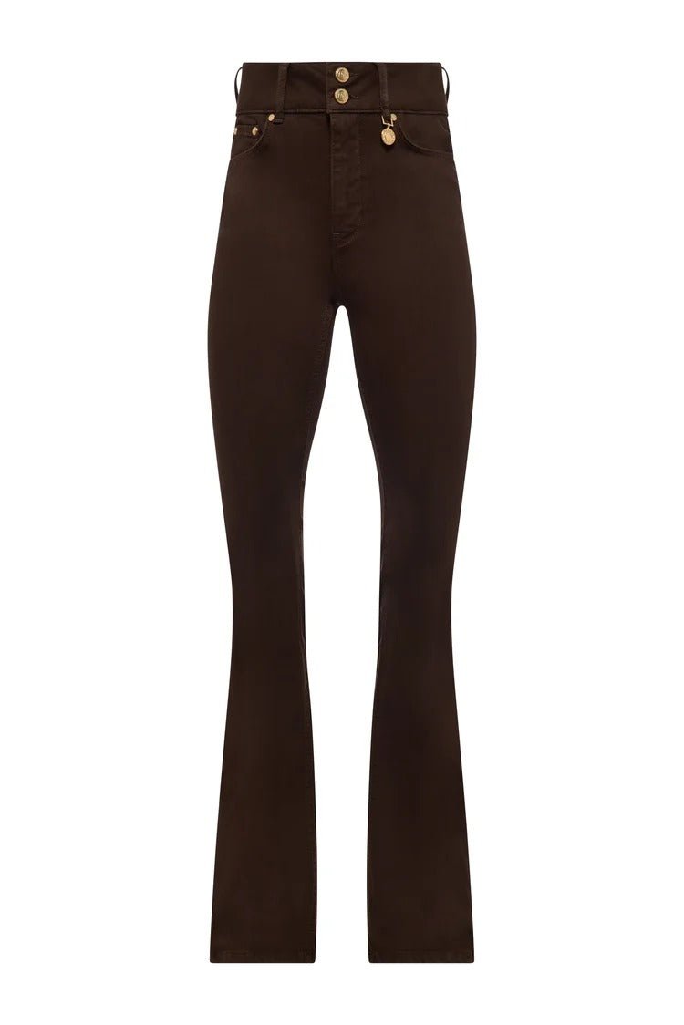 Young Ideas & Henmores -High Rise Flared Jean -Oatmeal -14S