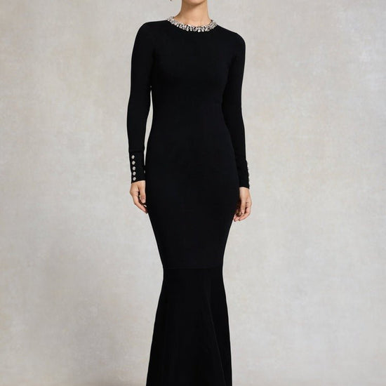 Young Ideas/Henmores - Isabelle Maxi Dress - Black - L/S