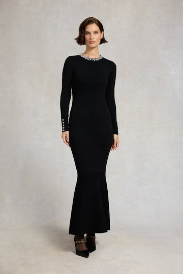 Young Ideas/Henmores - Isabelle Maxi Dress - Black - L/S