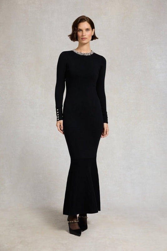 Young Ideas/Henmores - Isabelle Maxi Dress - Black - L/S