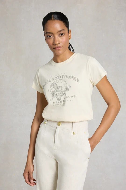 Young Ideas & Henmores - Ivy League T-Shirt - Ecru - XS