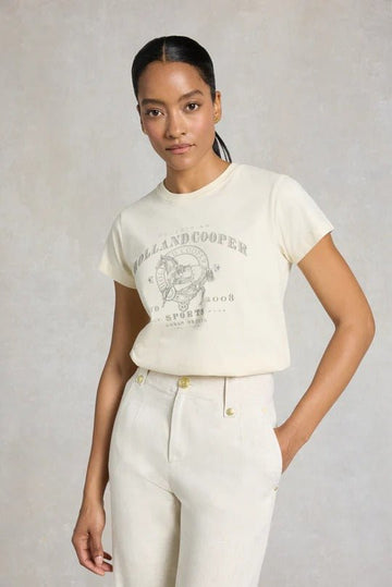 Young Ideas & Henmores - Ivy League T-Shirt - Ecru - XS