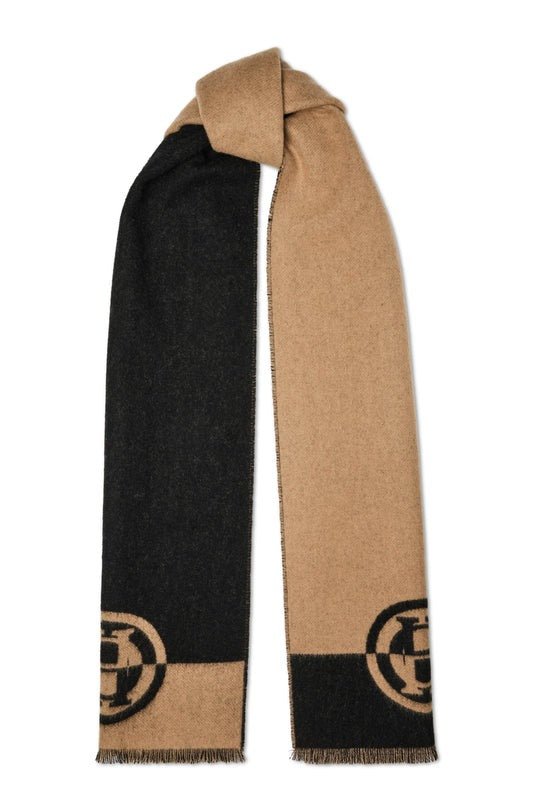 Young Ideas/Henmores - Jacquard Scarf - Camel Black - OS