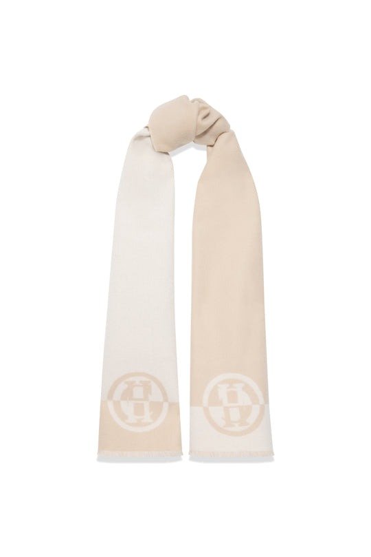 Young Ideas/Henmores - Jacquard Scarf - Cream Taupe - OS