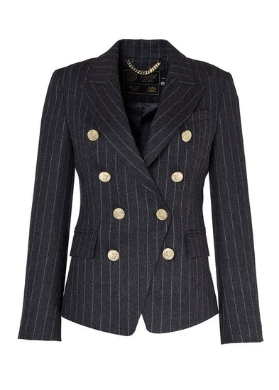 Young Ideas/Henmores - Knightsbridge Blazer - Charcoal Pinstripe - 8