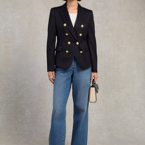 Young Ideas/Henmores - Knightsbridge Blazer - Navy Barathea - 8