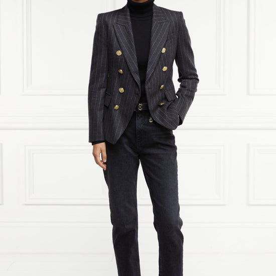 Young Ideas/Henmores - Knightsbridge Blazer - Charcoal Pinstripe - 8