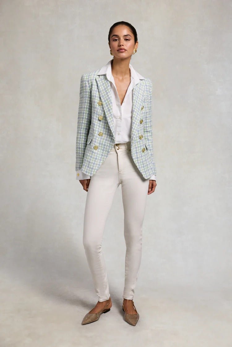 Young Ideas & Henmores - Knightsbridge Boucle Blazer - Darwin Green Boucle - 8