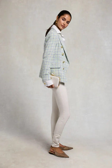 Young Ideas & Henmores - Knightsbridge Boucle Blazer - Darwin Green Boucle - 8
