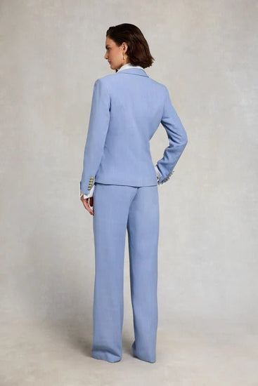 Young Ideas & Henmores - Knightsbridge Linen Blazer - Ice Blue - 8