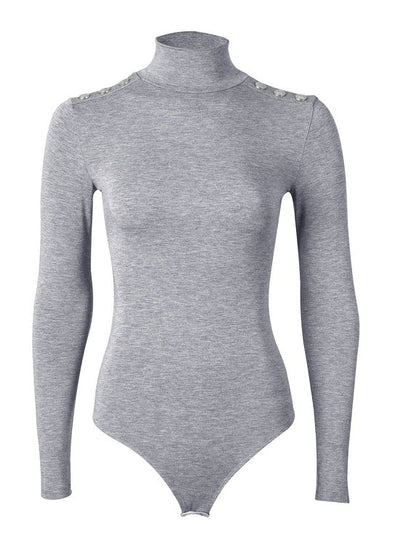 Young Ideas/Henmores - Long Sleeve Bodysuit - Grey Marl - M