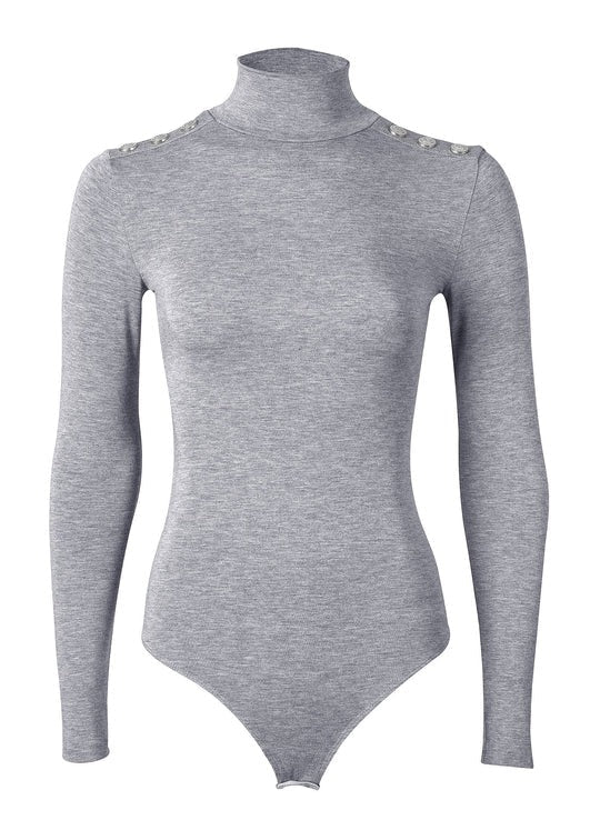 Young Ideas/Henmores - Long Sleeve Bodysuit - Grey Marl - M