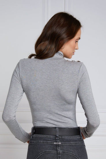 Young Ideas/Henmores - Long Sleeve Bodysuit - Grey Marl - M