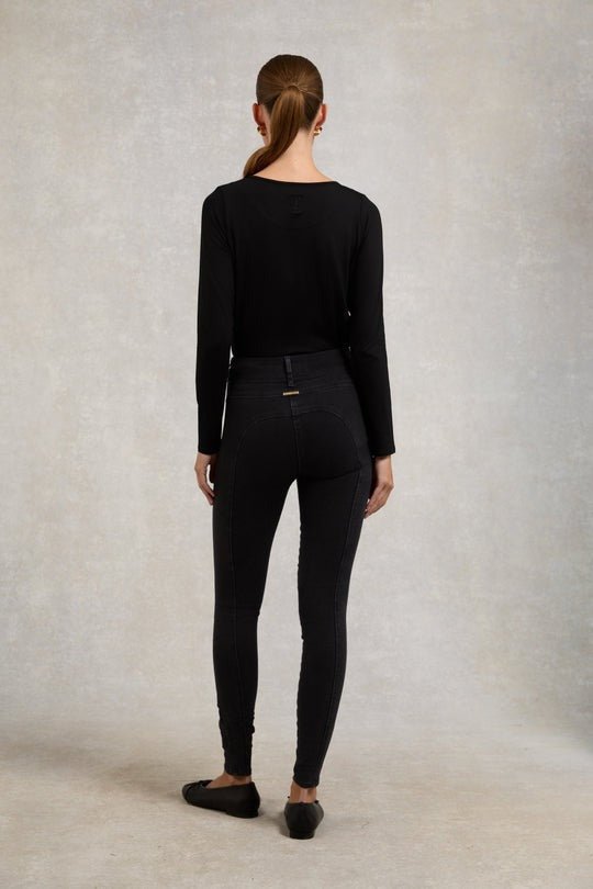 Young Ideas/Henmores - Long Sleeve Crew Neck Tee - Black - XS