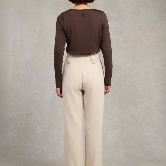 Young Ideas/Henmores - Long Sleeve V - Neck Tee - Coffee - XL