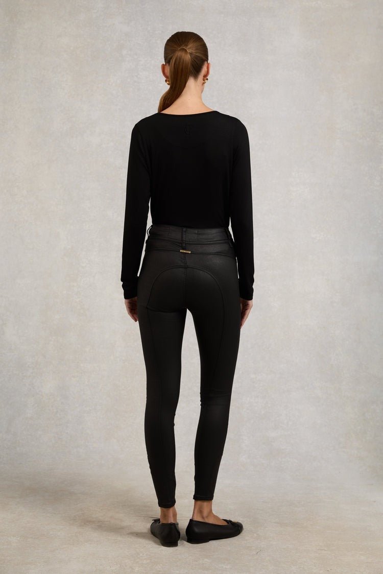 Young Ideas/Henmores - Long Sleeve V - Neck Tee - Black - XS