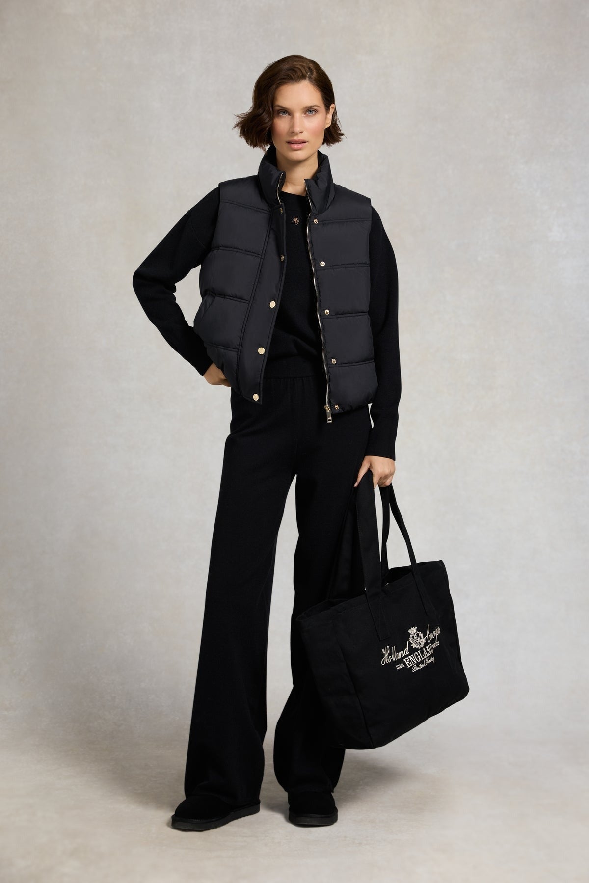 Young Ideas/Henmores - Maria Knitted Wide Leg Pant - Black - XS