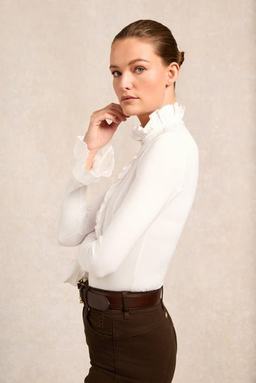 Young Ideas/Henmores - Melissa Jersey Blouse - White - XS