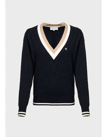 Young Ideas/Henmores - Melissa V Neck Knit - Ink Navy - XS