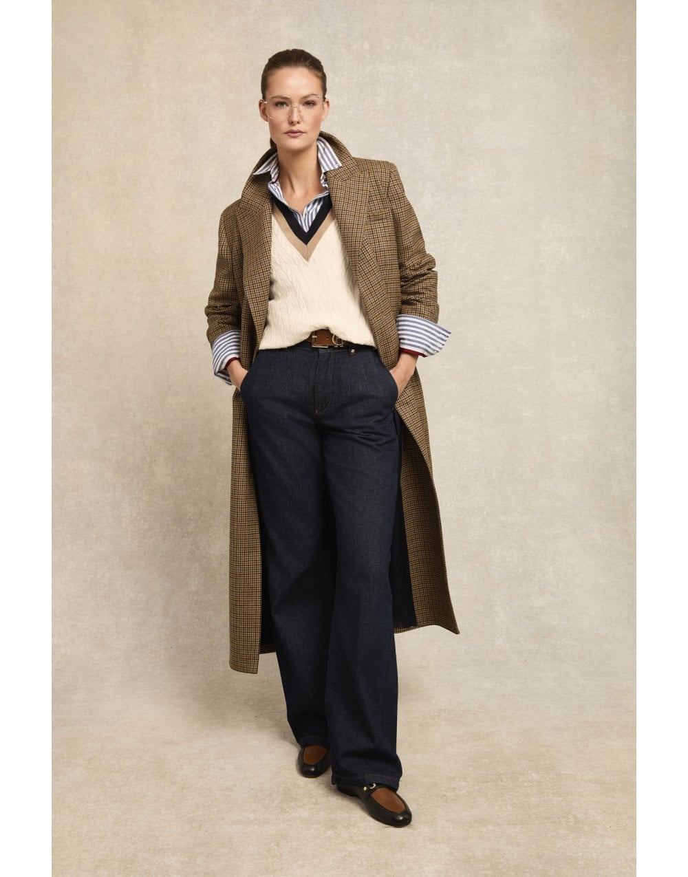 Young Ideas/Henmores - Melissa V Neck Knit - Ink Navy - XS