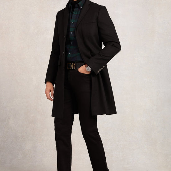 Young Ideas/Henmores - Mens Classic Button Down Shirt - Cheltenham Navy Check - S