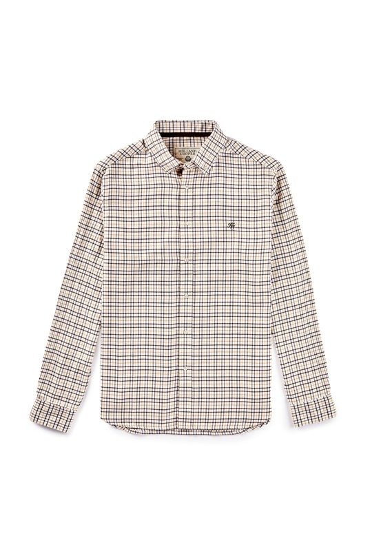 Young Ideas/Henmores - Mens Classic Button Down Shirt - Cheltenham Camel Check - M