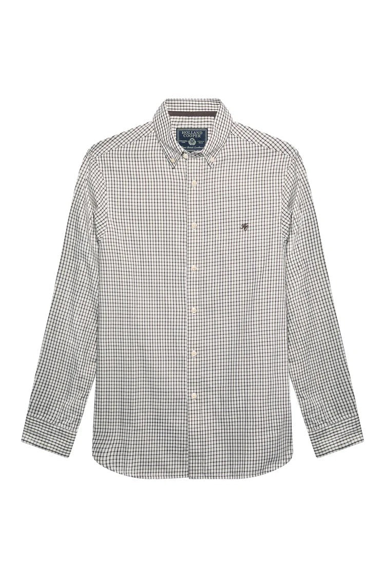 Young Ideas & Henmores - Mens Classic Button Down Shirt - Cheltenham Blue Check - M