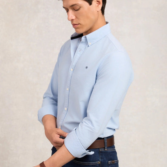 Young Ideas & Henmores -Men's Classic Oxford Shirt -Sky Blue -M
