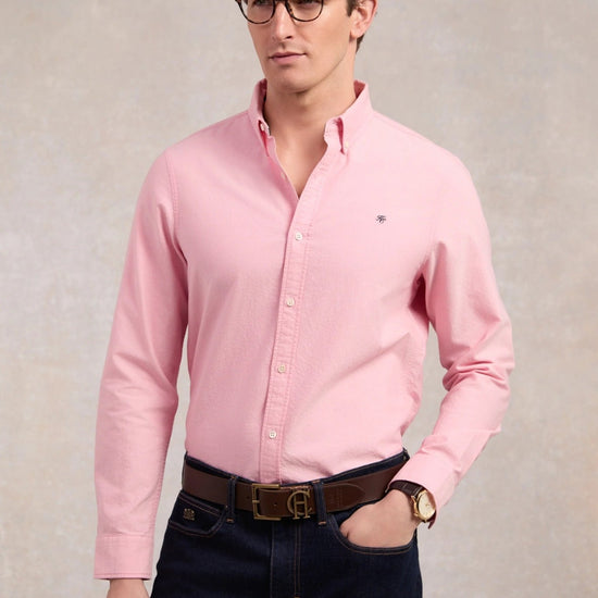 Young Ideas & Henmores -Men's Classic Oxford Shirt -Soft Pink -M