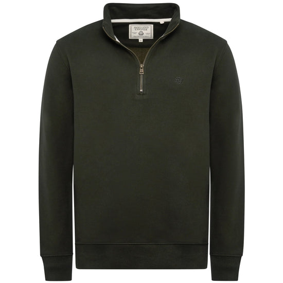 Young Ideas & Henmores -Men's Classic Quarter Zip Sweat -Racing Green -L