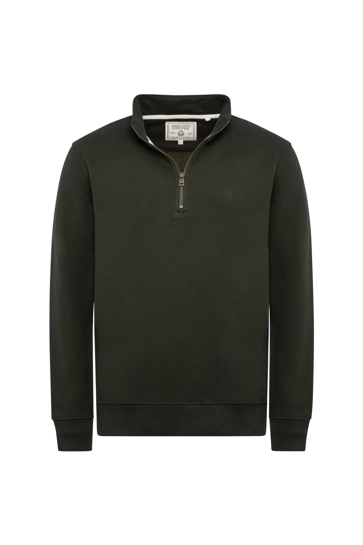 Young Ideas & Henmores -Men's Classic Quarter Zip Sweat -Racing Green -L