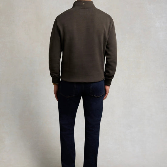 Young Ideas & Henmores -Men's Classic Quarter Zip Sweat -Racing Green -L