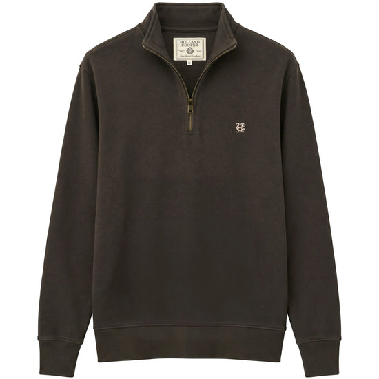 Young Ideas & Henmores -Men's Classic Quarter Zip Sweat -Bournville -L