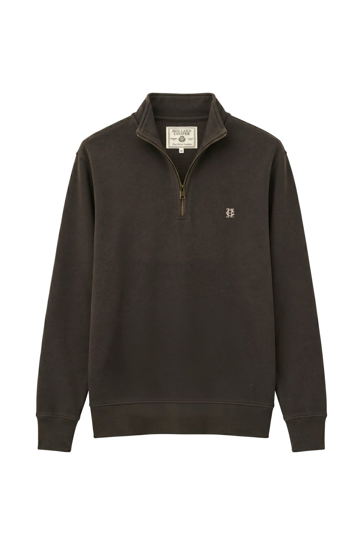 Young Ideas & Henmores -Men's Classic Quarter Zip Sweat -Bournville -L