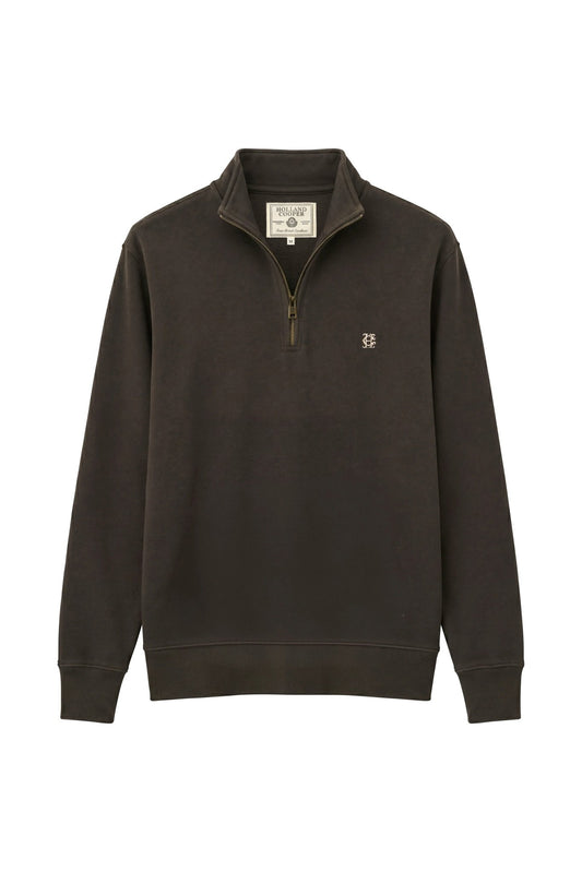 Young Ideas & Henmores -Men's Classic Quarter Zip Sweat -Bournville -L