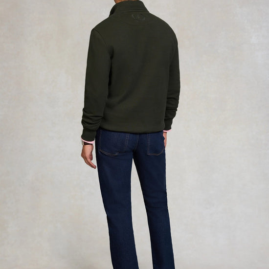 Young Ideas & Henmores -Men's Classic Quarter Zip Sweat -Racing Green -L