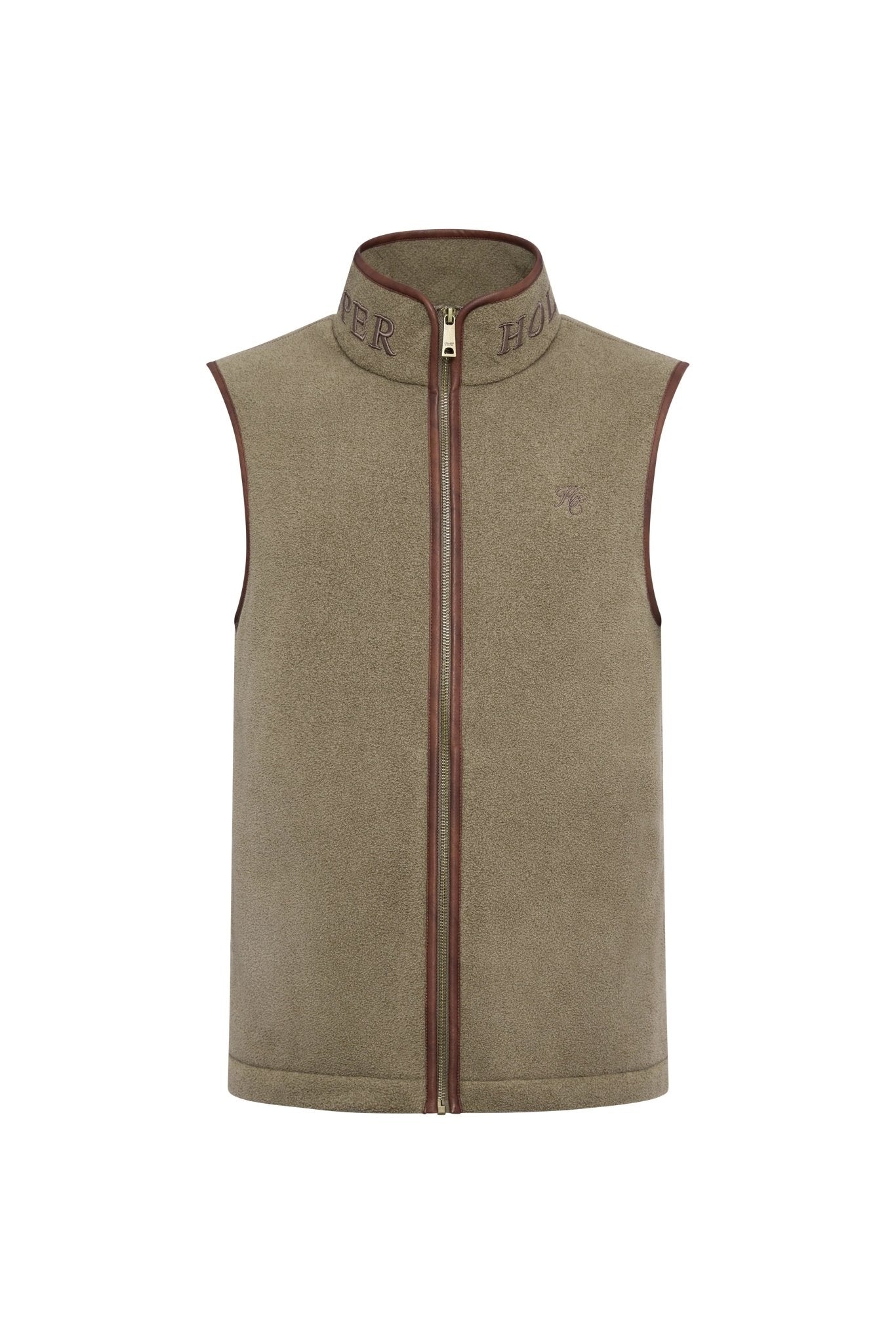 Young Ideas & Henmores - Mens Country Fleece Gilet - Khaki - S