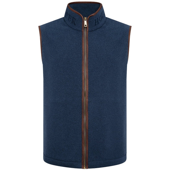 Young Ideas & Henmores - Mens Country Fleece Gilet - Dusty Blue - M