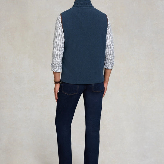 Young Ideas & Henmores - Mens Country Fleece Gilet - Dusty Blue - M