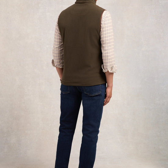 Young Ideas & Henmores - Mens Country Fleece Gilet - Khaki - S