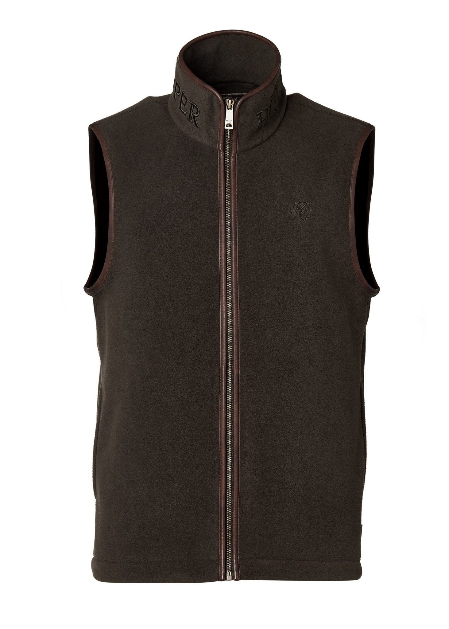 Young Ideas & Henmores - Mens Country Fleece Gilet - Khaki - S