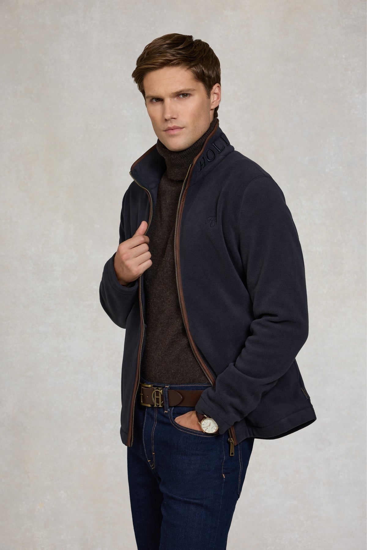 Young Ideas/Henmores - Men's Country Fleece Jacket - Ink Navy - M