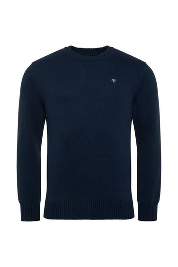 Young Ideas & Henmores -Men's Heritage Crew Neck Knit -Ink Navy -L