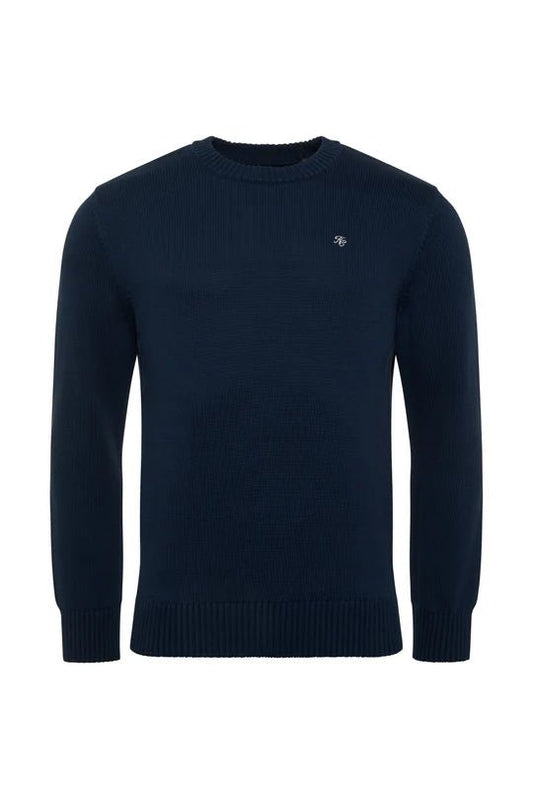 Young Ideas & Henmores -Men's Heritage Crew Neck Knit -Ink Navy -L