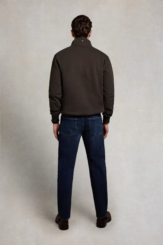 Young Ideas & Henmores -Men's Heritage Quarter Zip Sweat -Bournville -L