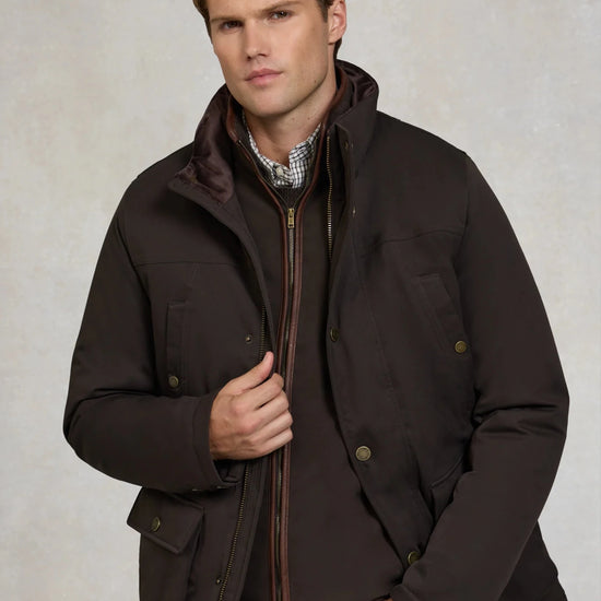 Young Ideas & Henmores -Men's Stamford Field Coat -Chocolate -L