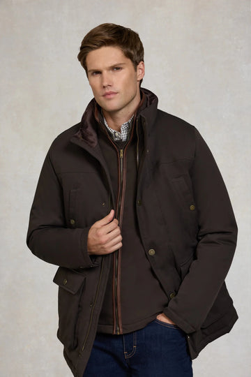 Young Ideas & Henmores -Men's Stamford Field Coat -Chocolate -L