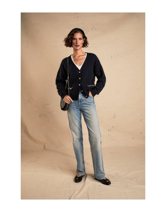 Young Ideas/Henmores - Mila Cardigan - Ink Navy - XS